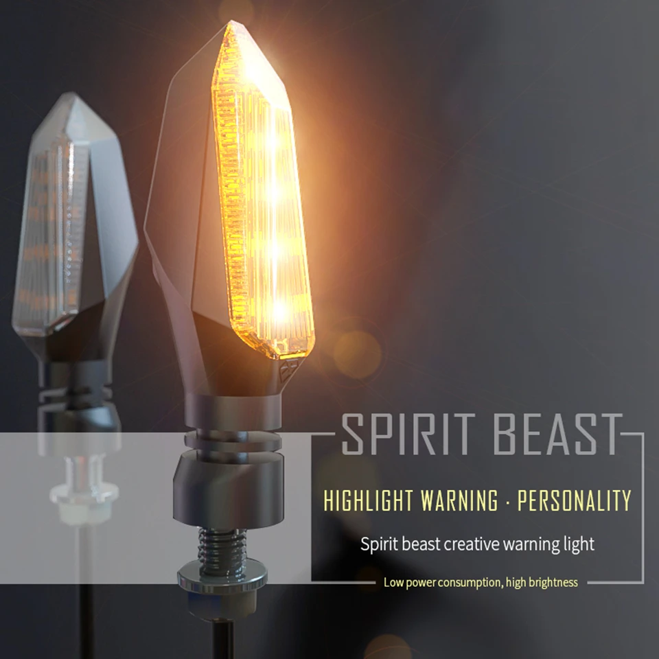 

Spirit Beast-L15 Universal Motorcycle Turn Signal LED day-time&night-time running light Motorbike Front/Rear direction indicator
