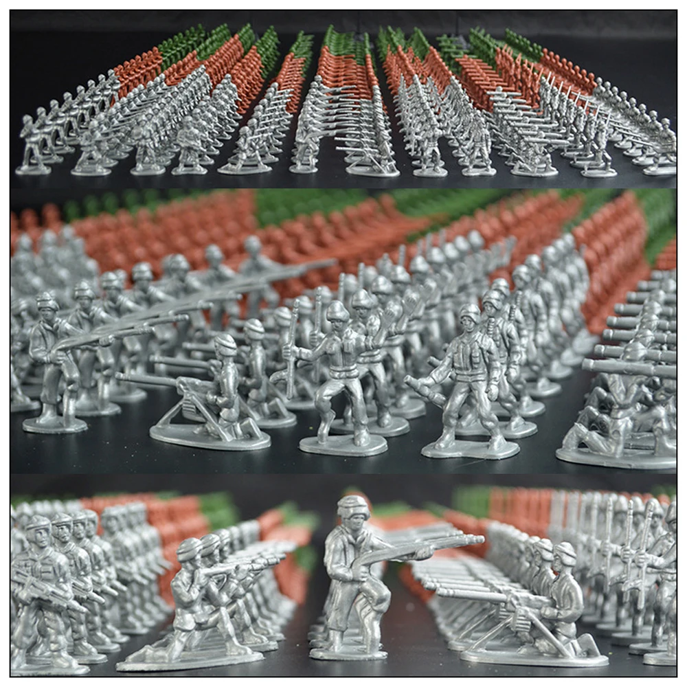 

100pcs Sandbox game Soldier model Military war Plastic Toy Army Men Figures For Children Kids Boys Gift