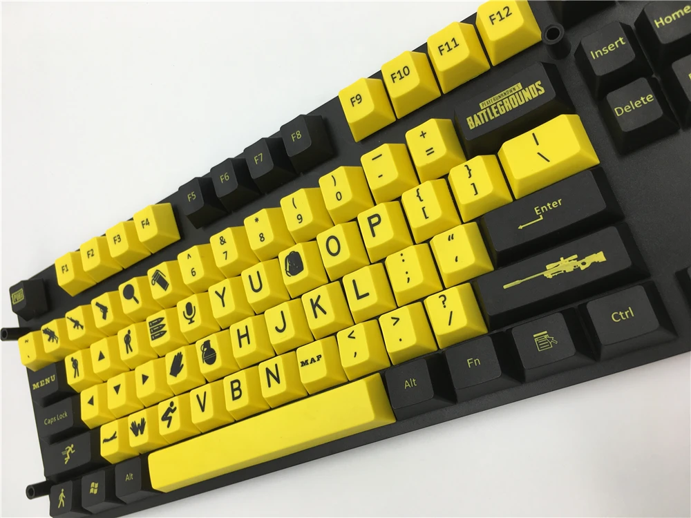 MP PUBG Keycap 156 клавиш краситель-сублимация PBT Вишневый профиль для механической игровой клавиатуры