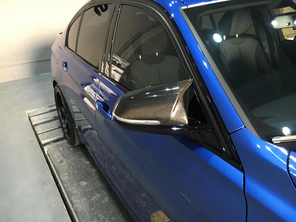 Углеродное волокно Боковые зеркала автомобиля Зеркало заднего вида крышки для BMW F20 F22 F30 F35 F34 GT F32 X1 для леворульных автомобилей- Замена Стиль