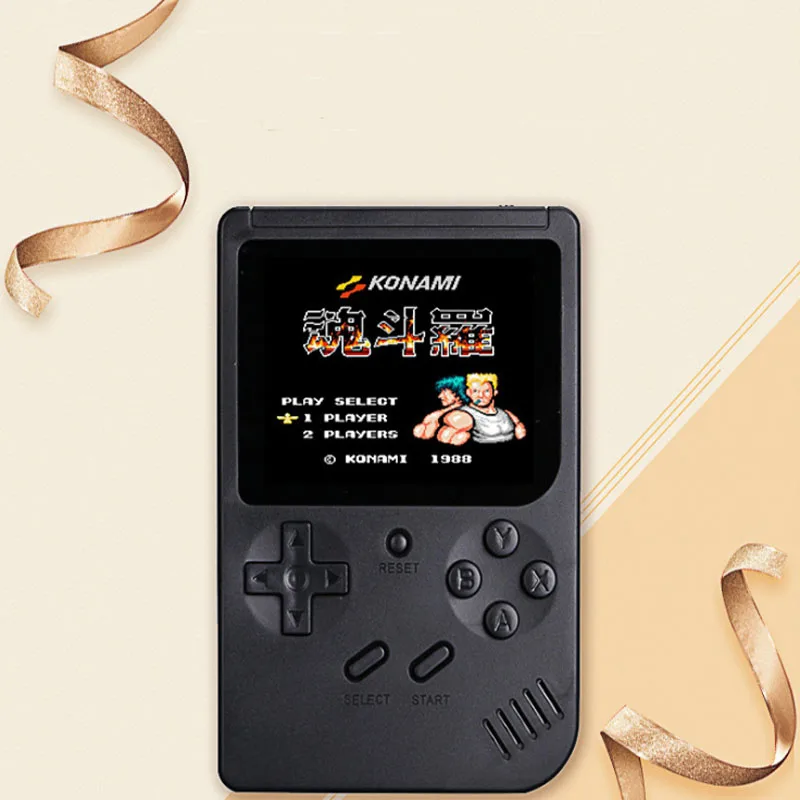 black Ретро Мини 88FC ностальгическая игровая машина мобильная портативная игровая консоль Зарядка сокровище Набор для ладоней 300 классические игры - Цвет: black