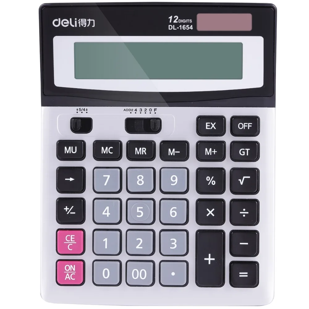

Deli 1654 Solar and Battery Double Power Multi Function Calculator