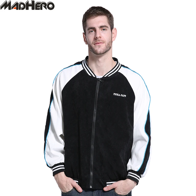 MADHERO Jackets Men Or Women Unisex Ribbed Spliced