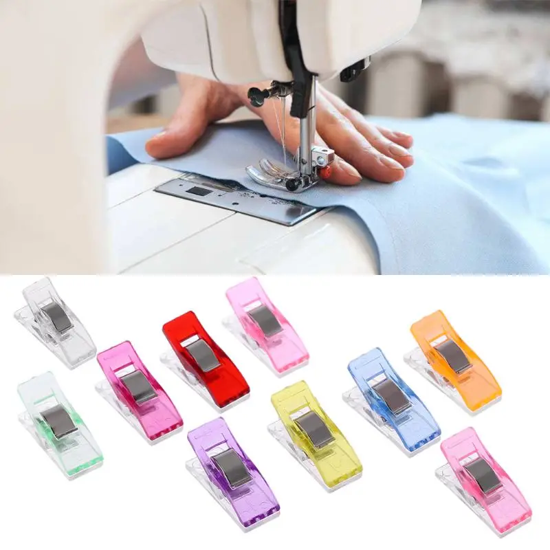 

10pcs Tape Bias Maker DIY Plastic Clip Hemming Sewing Tools Sewing Accessories