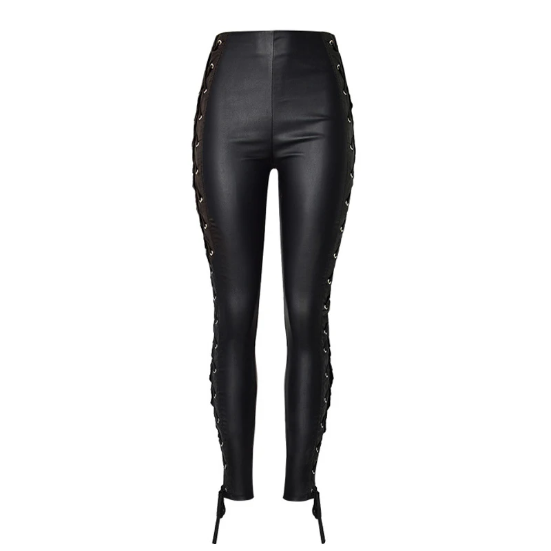 2020-Summer-Stretch-PU-Leather-Pants-Sweatpants-For-Women-Trousers-High ...