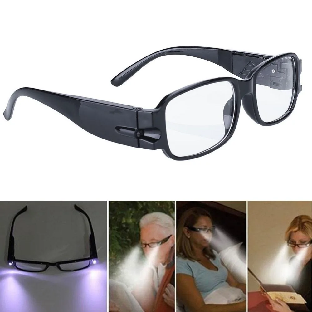 

Reading Eye Eyeglasses Bedroom Spectical LED Light Black Portable Hiking Glasses