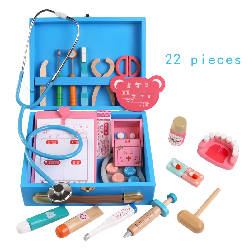 Buy Baby Wooden Doctor toy Simulation medicine box