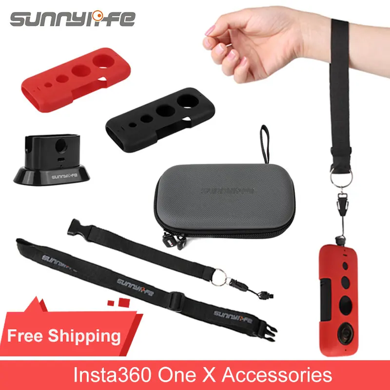 

Insta360 One X Lanyard +Base Silicone Protective Case Waterproof Carrying Bag For Insta360 One x Accessories Insta360 One x c