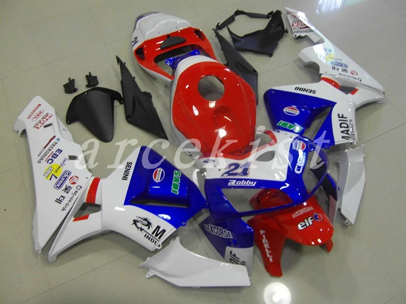 

3Gifts New Injection Molding Full Fairing kit Fit For Honda CBR600RR F5 2005 2006 05 06 600RR ABS fairings set cool red blue elf