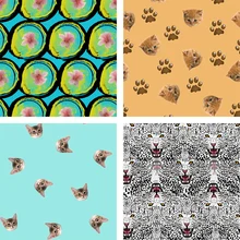 Полиэстер тонкая эластичная ткань для платья набивные ткани на заказ Высококачественная цветочная ткань с принтом животных diy Одежда/платье рубашка