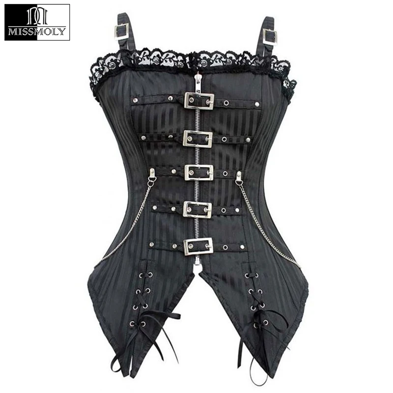 Cena Seksowny gorset Steampunk gorset waist trainer Halter gorset Overbust gotyckie paski gorsety i gorsety burleskowy gorset Plus rozmiar TYQ