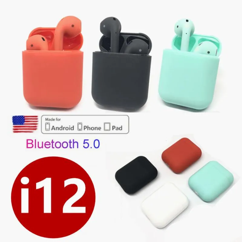 

2019 i12 TWS Touch control Mini 1:1 Air pods Wireless Bluetooth 5.0 earphone headset pk i9s i10 i11 tws for Smart Phone xiaomi