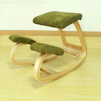 

Hot Sale Ergonomic Kneeling Chair Stool Rocking Wooden Kneeling Computer Posture Chair Design Correct Posture Anti-myopia Chair