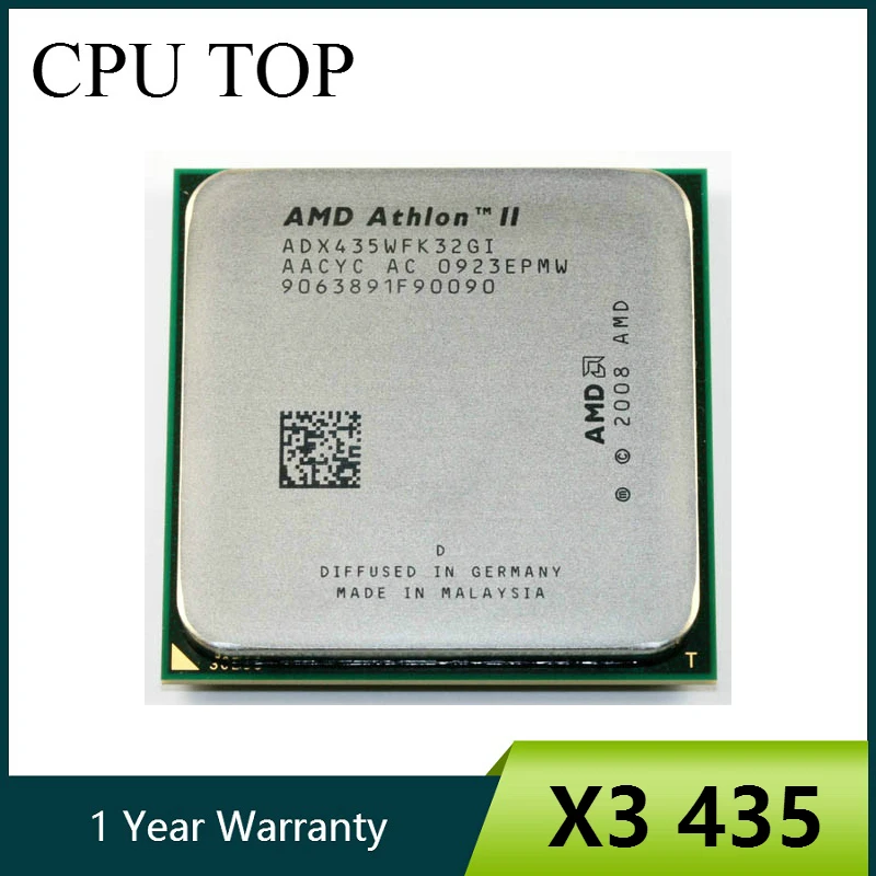 

Athlon II X3 435 2.9Ghz Triple-Core Processor Socket AM3/AM2+ 938-pin cpu