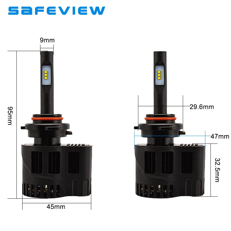 SAFEVIEW Автомобильный светодиодный светильник лампы H10 9005 HB3 9006 HB4 автомобилей
