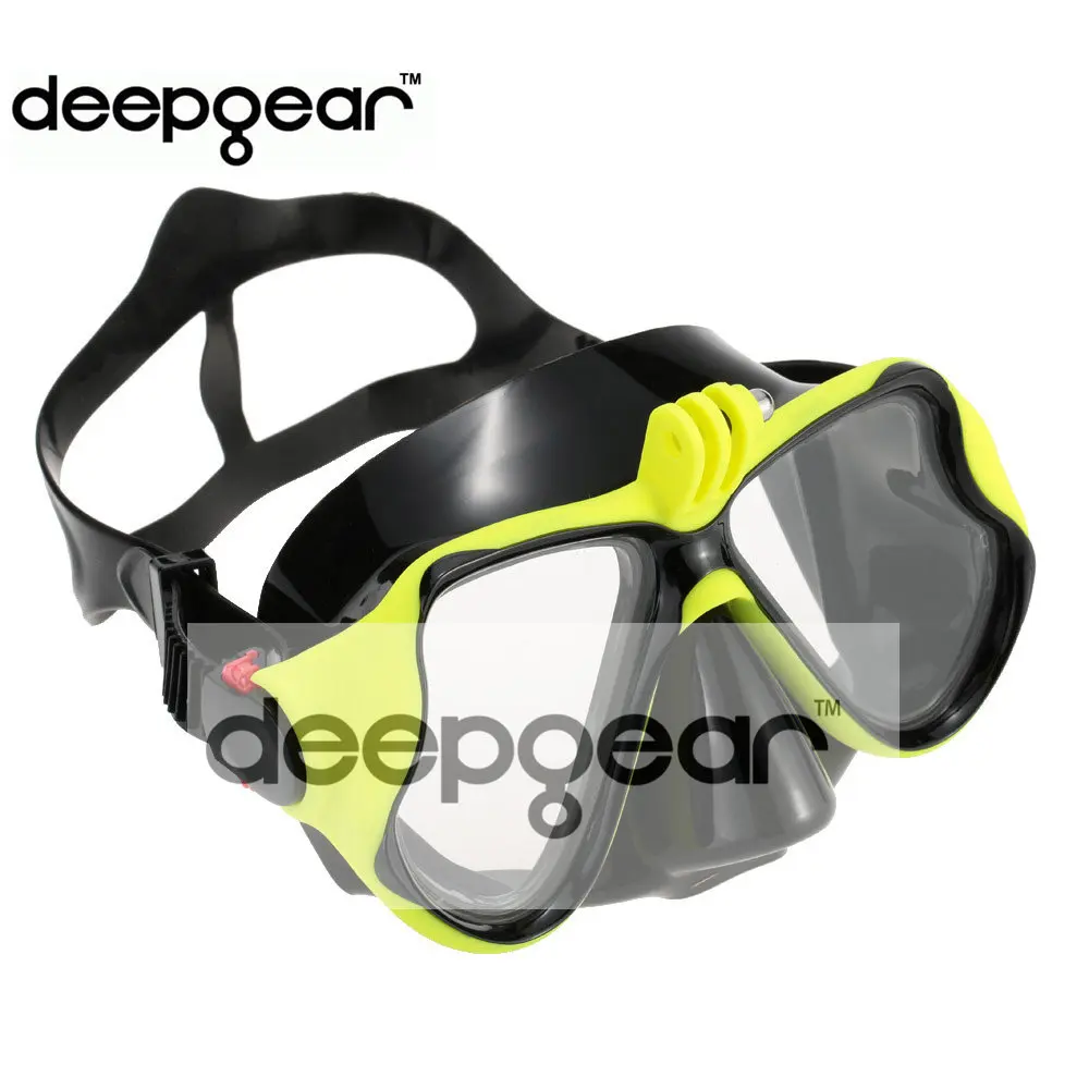 Профессиональная маска для подводного плавания DEEPGEAR дайвинга с камерой Gopro