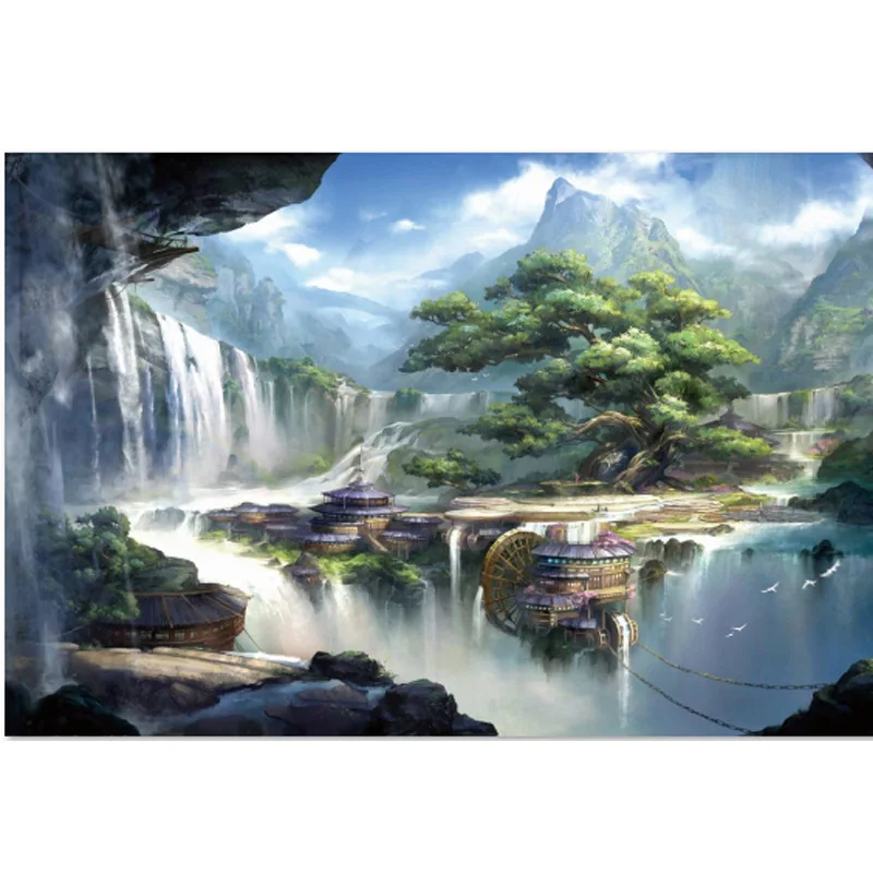 Adults 1000 pieces Casual Cozy Landscape Puzzle New Arrival Puzzle 1000 Piece Wooden Paper Educational Toy Decoration Gift