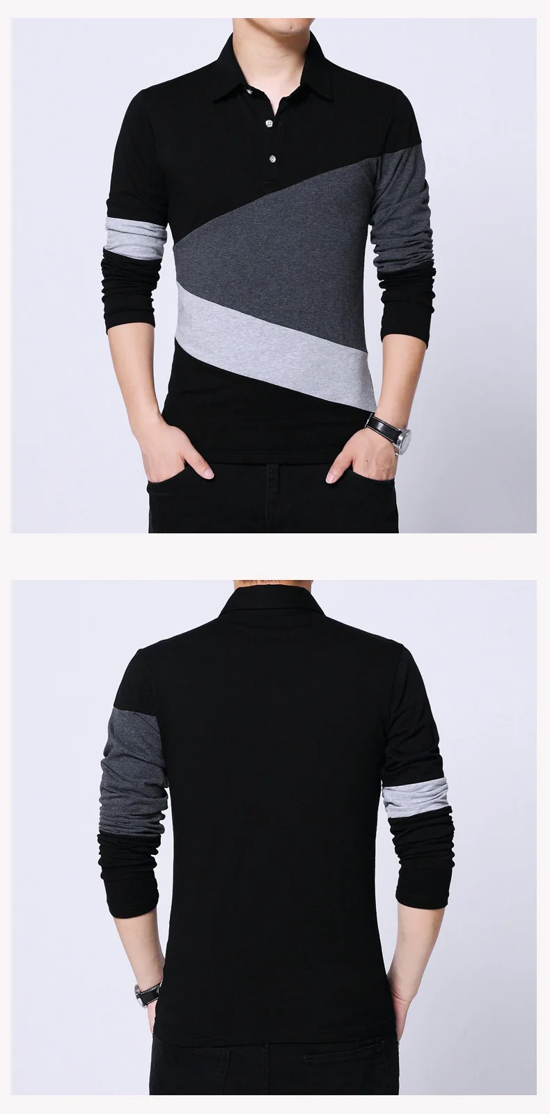 Design New Men s Brand Polo Shirt Long Sleeves Fashion Spring Autumn Clothes Plus Asian Size M-3XL 4XL 5XL