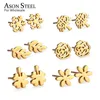 ASONSTEEL Kids Earrings Christmas Accessories Flower Tree Snowflake Stainless Steel 6pairs/box Stud Earring Sets Name Jewelry ► Photo 3/6