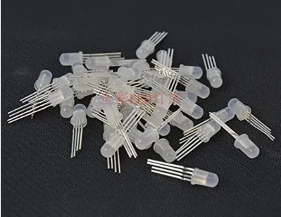 

20pcs APA106 F5 5mm RGB LED Chips Integrated RGB LEDs (like WS2812B) APA106 round hat Full color LEDs