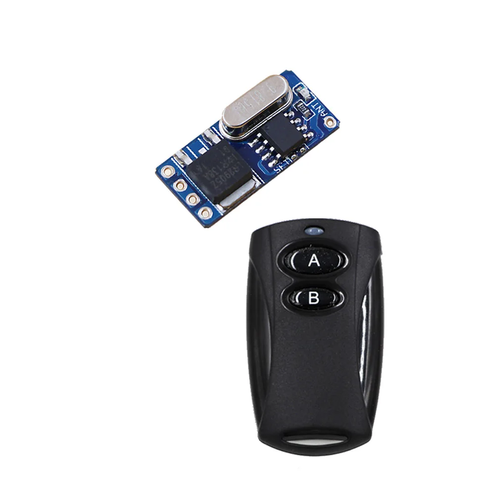 

Best Price Black Color DC3.5V-DC12V Mini Remote Control Switch System Receiver +Transmitter with Two-Buttons Free Shipping