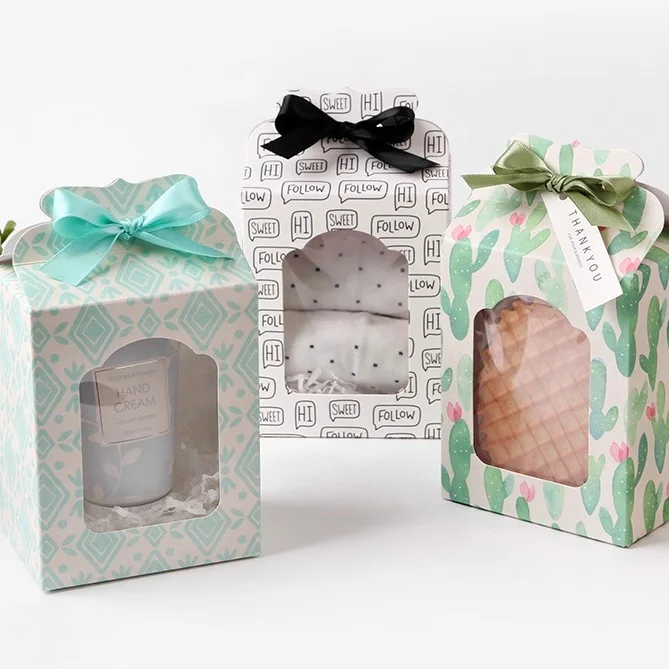 

12.5*6.7*9.8cm 12 Pcs 3style choose Paper Box Candy Chocolate Macaron Storage Boxes Gift Packaging box multi-use