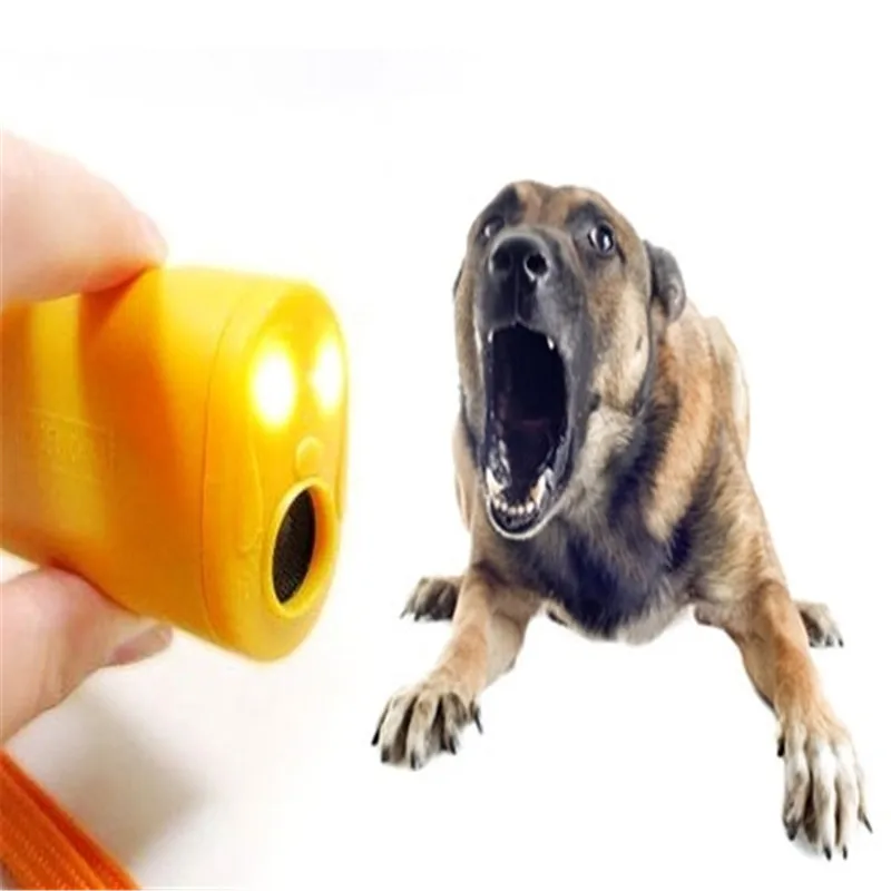 Banish Dog Training Repellents With LED Light 3 in 1 Anti Barking Stop Bark Ultrasonic Pet Repeller Device