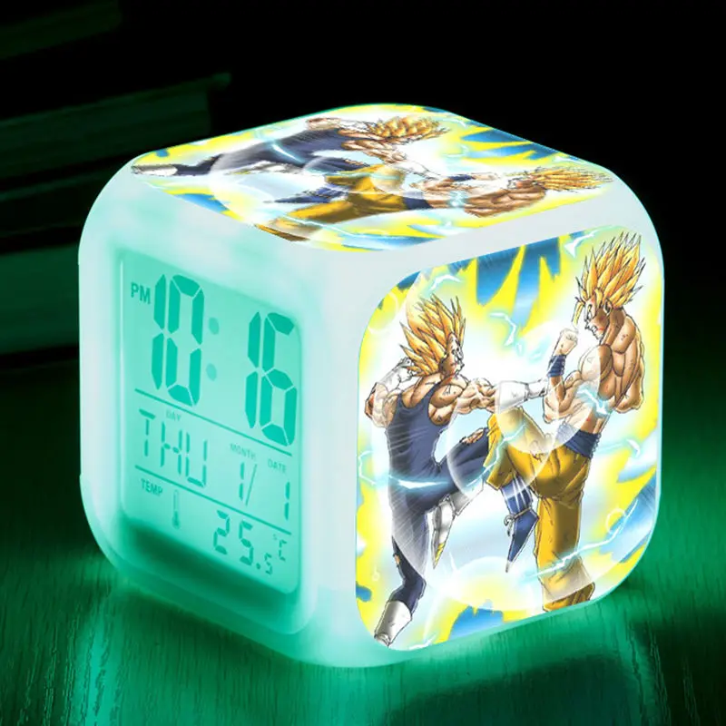 

2018 Hot sale Dragon Ball LED 7 Color Flash Changing Night Light Alarm Clocks DRAGON BALL Clock Free Shipping