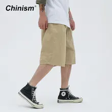 CHINISM одноцветное Цвет Лето базовый по колено шорты Для мужчин s Повседневное Свободные шнурок 3 цвета удобные дышащие шорты Для мужчин