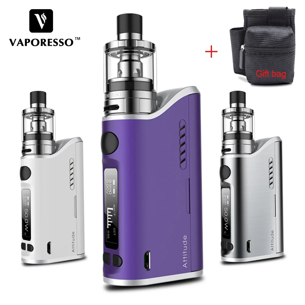 

Original 80W Vaporesso E-cigarettes Attitude EUC Kit with TC VW Vape Box Mod Estoc Tank Compatible EUC Ceramic Traditional coil