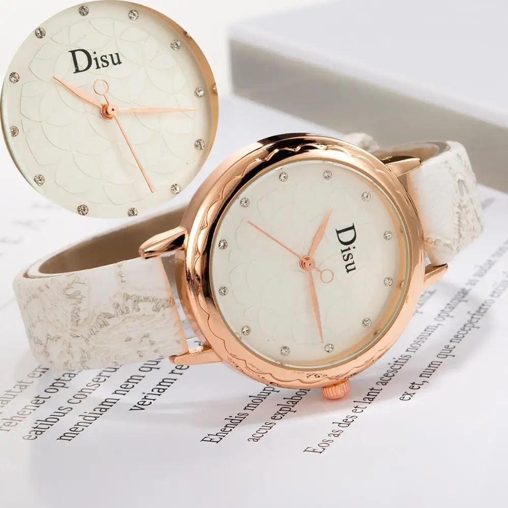 

2019 new three-dimensional creative design literal ladies casual fashion watch fashion business high-grade belt quartz watch