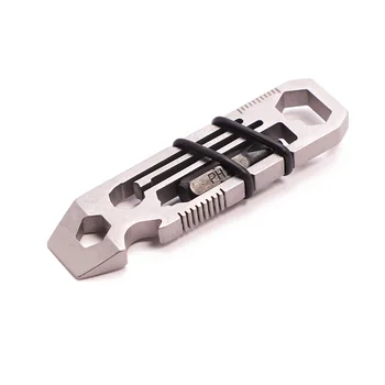 

6 in 1 Gadget Outdoor Equipment Camping Keychain Supplies Bottle Opener Multi-Function Tools Wrench