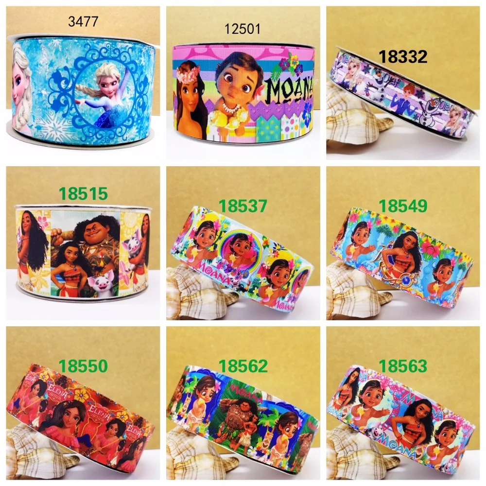 

Free shipping 50 yard cartoon printed grosgrain ribbon 18563