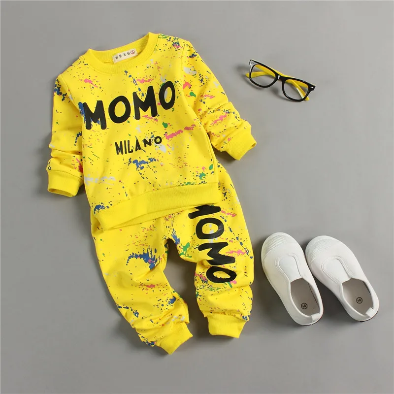 

Baby Girl Clothes 2016 Autumn Fashion Printing Graffiti Newborn Baby Boy Clothes Set Infant Girl Long Sleeve Clothing Sets 6M-3T