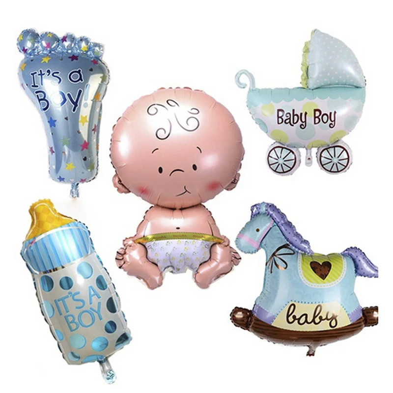 Мальчик или девушка с воздушными шарами Мультяшные игрушки для дня рождения игрушки подарок Babyshower гелиевые воздушные шары украшения Дети Декор поставки - Цвет: 1