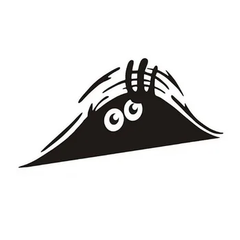 

Peeking Monster Auto Dunes Strange Monster Peeking Scratches Car Stickers Affixed Black CT-532