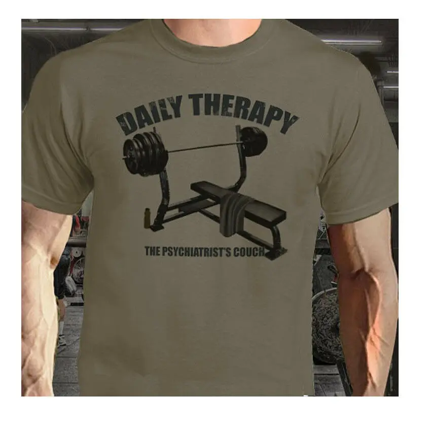 

2019 Fashion Bench Therapy Powerlifting Bodybuilding Workout Putty Colour Tee Shirt Unisex Tee