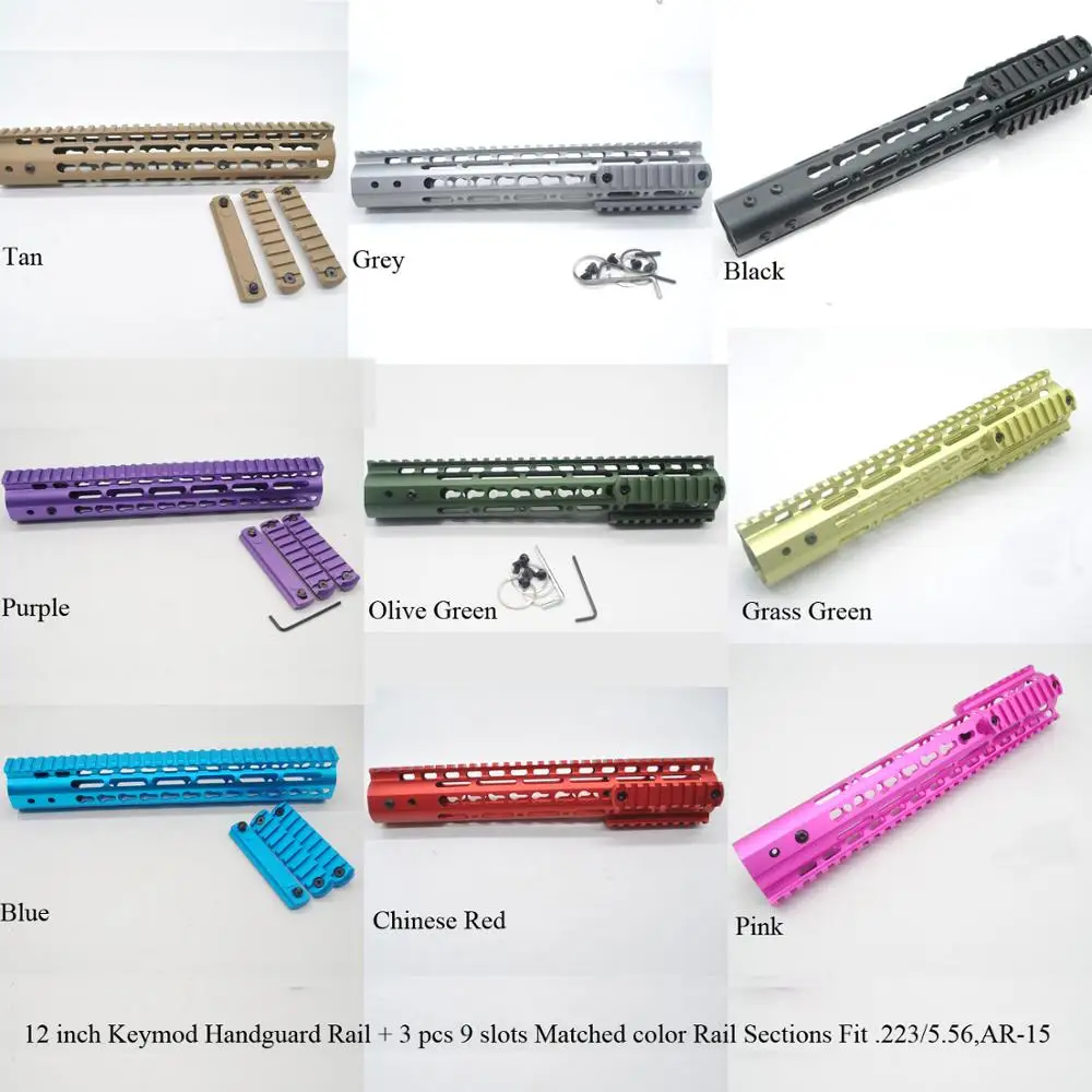 Aplus 9 видов цветов 12 дюймов Keymod Handguard Rail Free Float Mount System с 3 шт подходящими цветными