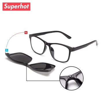 

New Clip Driving Sunglasses Men Women Polarized Outdoor Sun glasses with optical Magnetic Clip