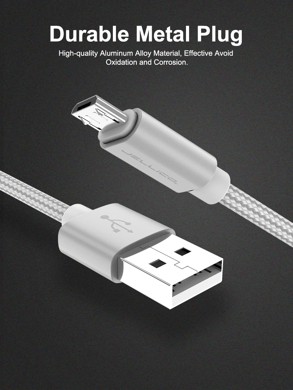 Jellico Micro USB кабель 3.1A нейлон Быстрая зарядка USB кабель для передачи данных для samsung Xiaomi LG планшет Android мобильный телефон usb зарядка Cor