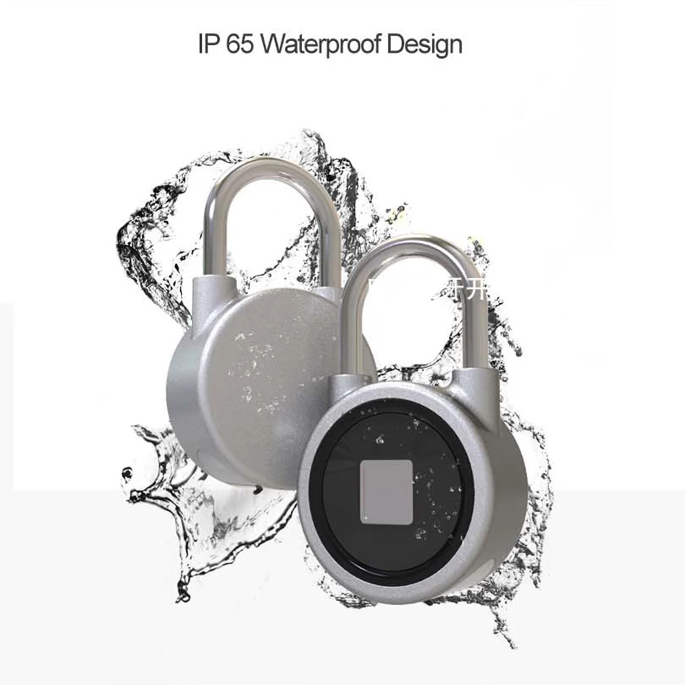 Mini Fingerprint Lock Bluetooth Waterproof Keyless Digital Lock Unlock Anti Theft Smart Padlock Door Lock for IOS Android