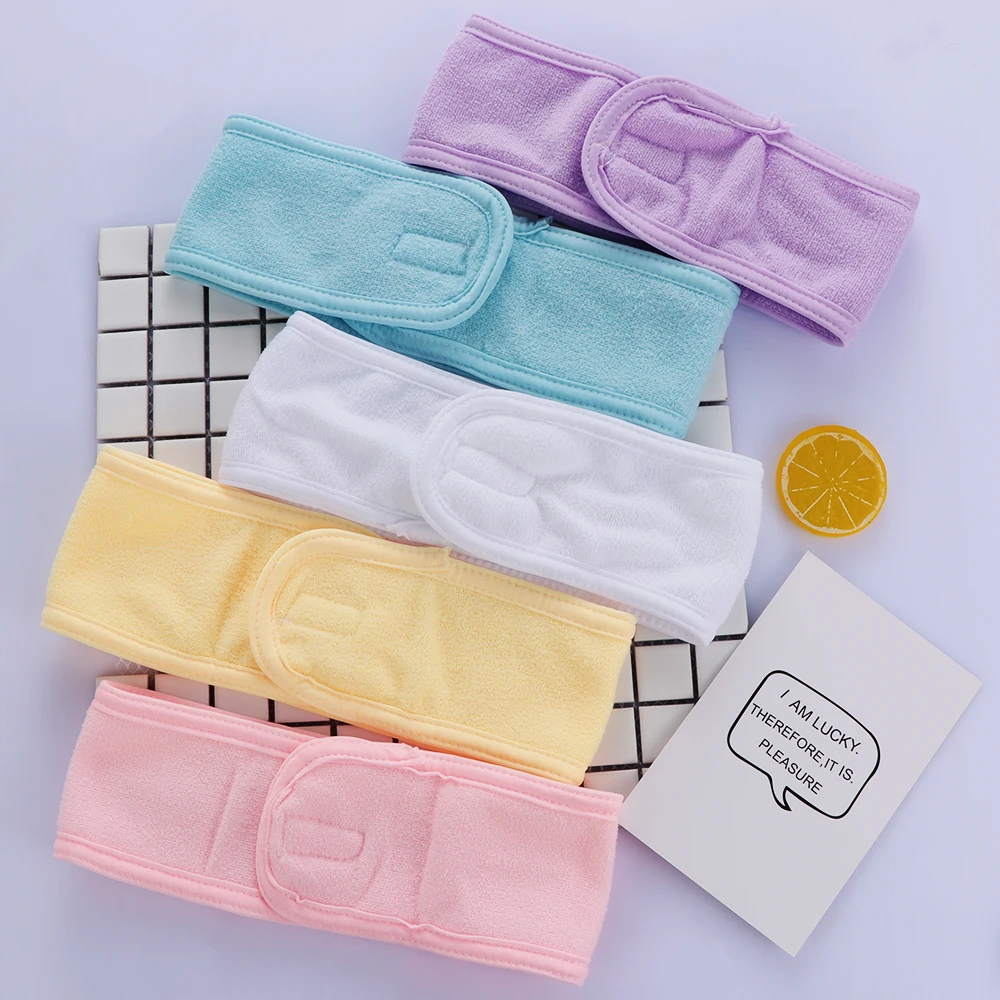 Women Soft Adjustable Towel Hair Wrap Head Band Make Up Beauty Hair