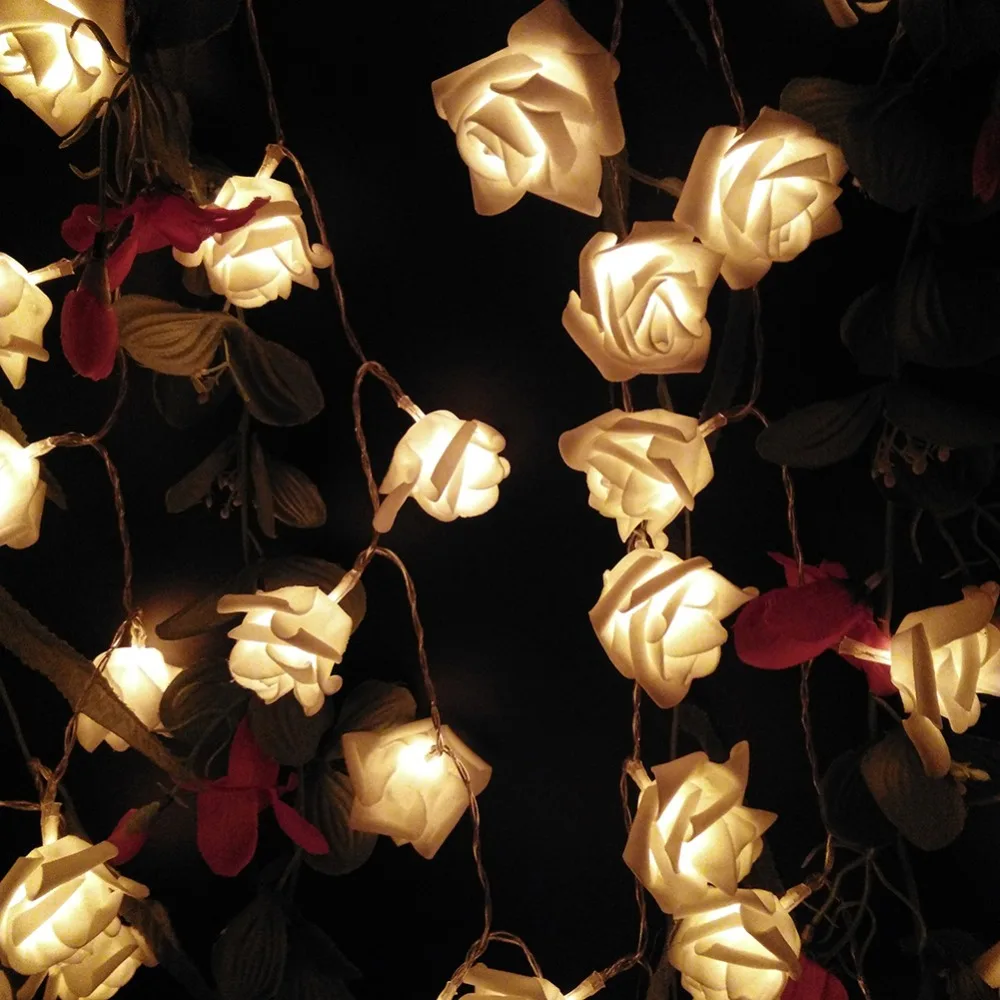 cheap 1m 10 pcs roses string lights warm white (5)