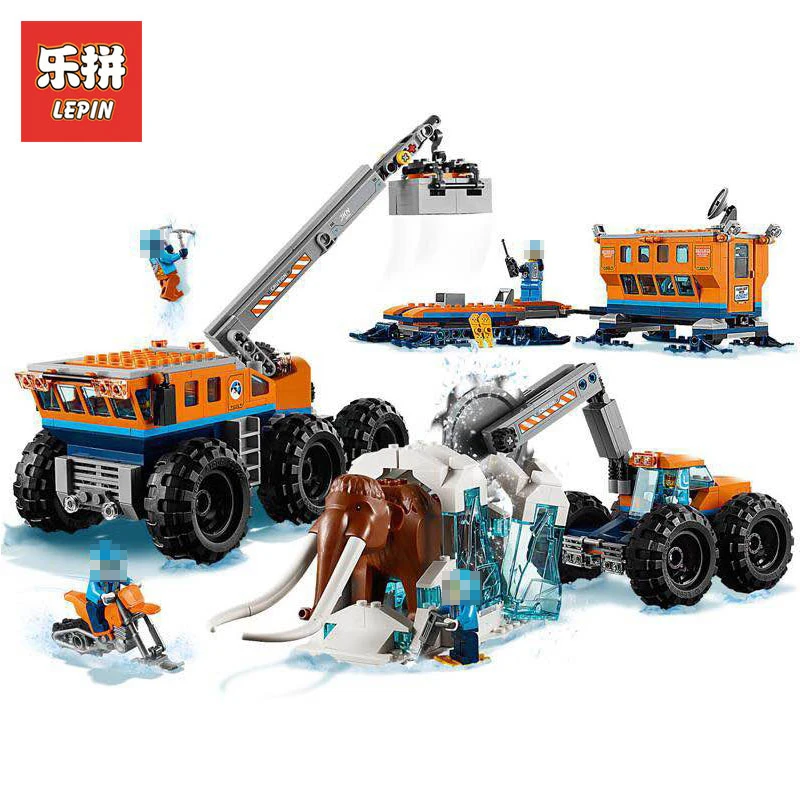 

2018 New Lepin 02111 880Pcs City Arctic Mobile Exploration Base Sets Compatible 60195 Building Blocks Bricks Model Hot Toys Gift