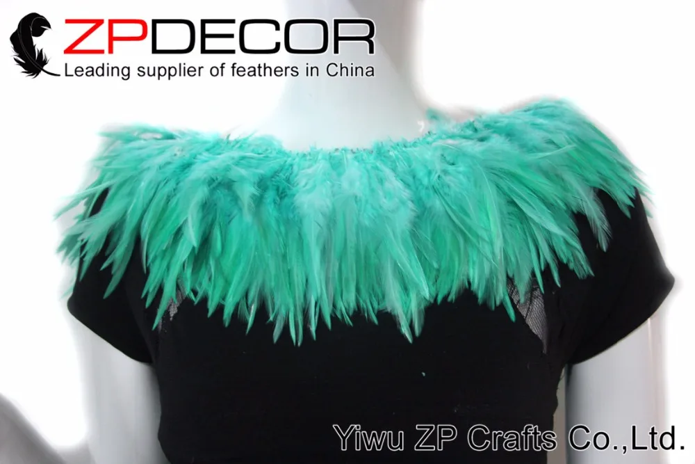 Zpdecor 700-800 шт/комплект 4-6 дюймов яркая аквазеленая фиалка "петушиные перья" натянутая для специальных выступлений и свадебного декора