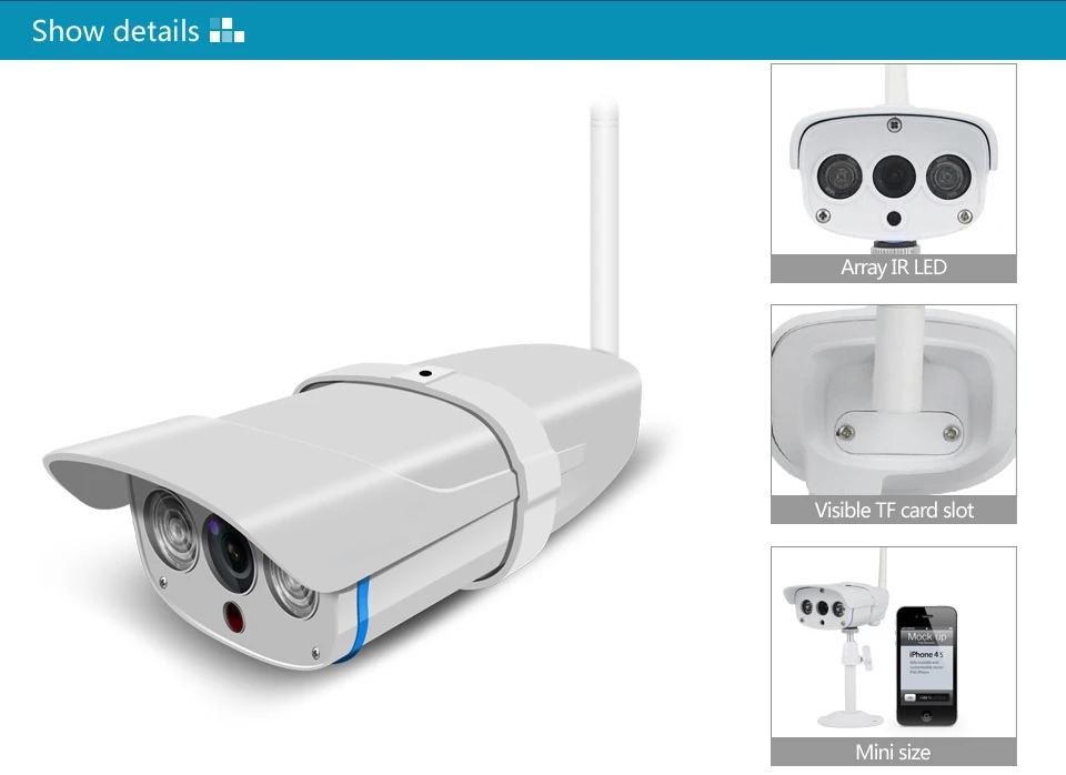 C7816wip Onvif IP Камера открытый 720 P Водонепроницаемый IP67 сети 1.0mp HD CCTV Камера Поддержка обнаружения движения сигнализации Phone View