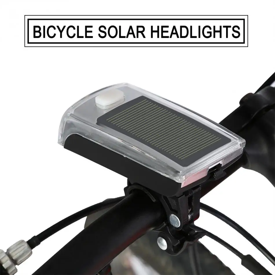 

LED USB Rechargeable Bike Light Headlight Solar Energy Bicycle Front Light Waterproof Bicycle Front Torch Lamp