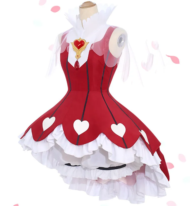 Карта Captor четкие карты OP2 Сакура Косплэй костюм Красная роза Косплэй Сакура Для женщин летнее платье Сакура Косплэй форма костюмы