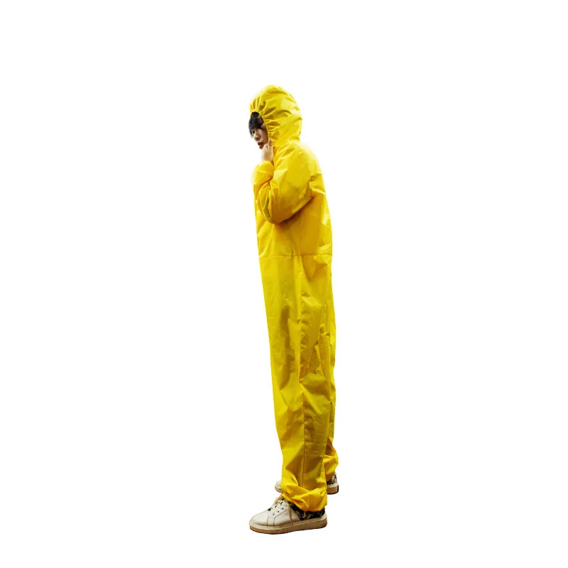Карнавальный костюм волтера белого цвета на Хеллоуин, карнавальный костюм, Рабочая форма, желтый газовый защитный комбинезон