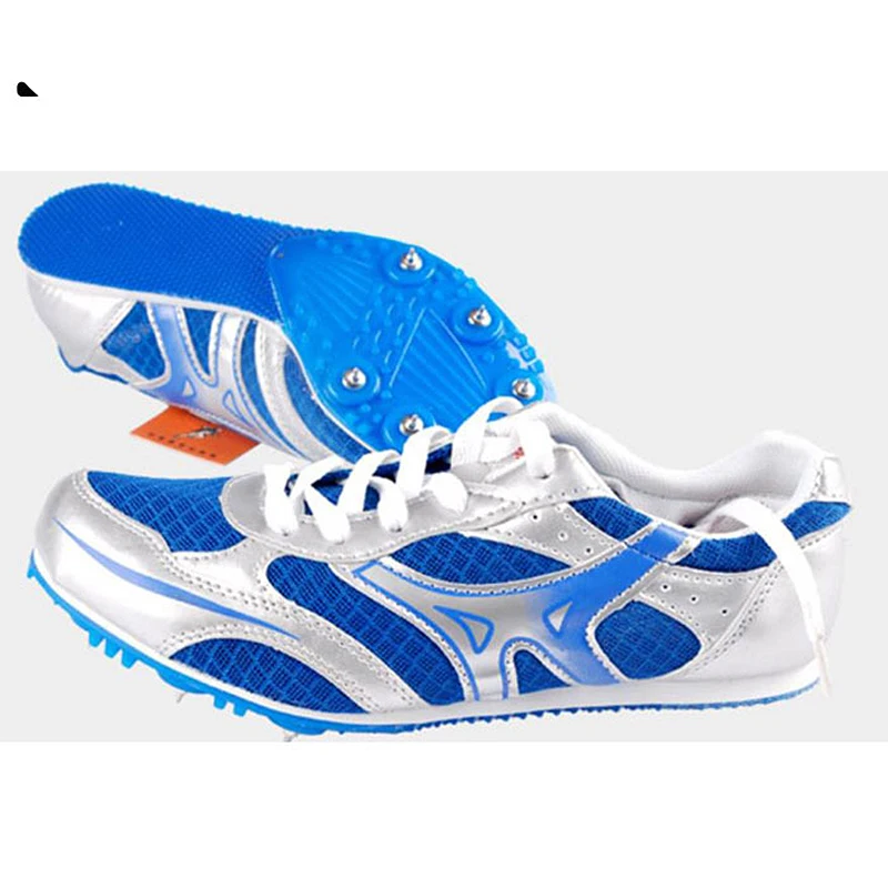 Сверхлегкие беговые кроссовки для мужчин с шипами, резиновые треки, дышащие спортивные кроссовки, спортивная обувь - Цвет: 2